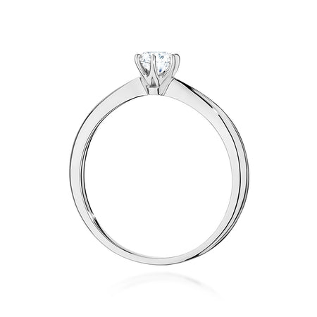 GREMARI 14K (585) White Gold engagement ring with Round 0.40 ct Lab-grown Diamond
