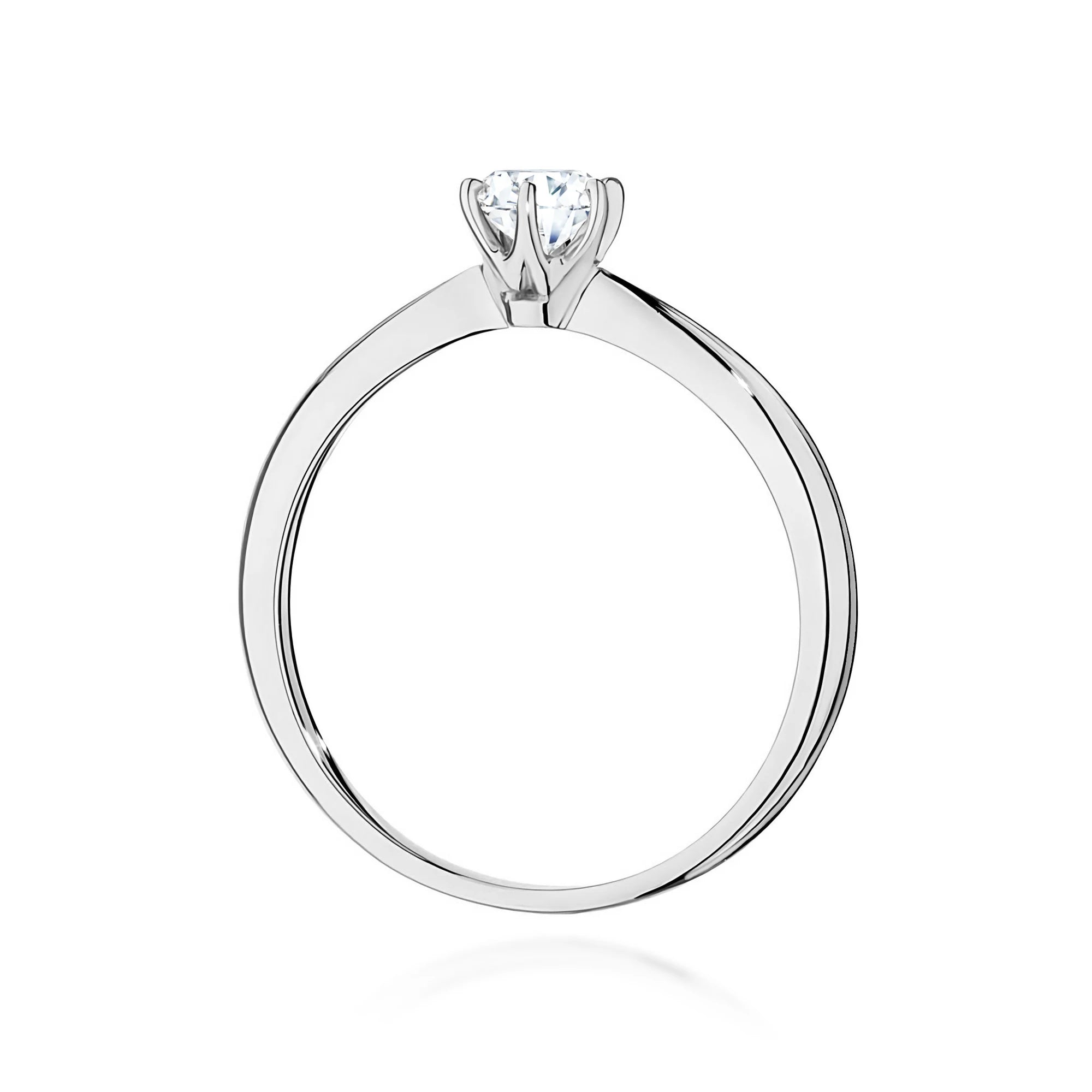GREMARI 14K (585) White Gold engagement ring with Round 0.50 ct Lab-grown Diamond