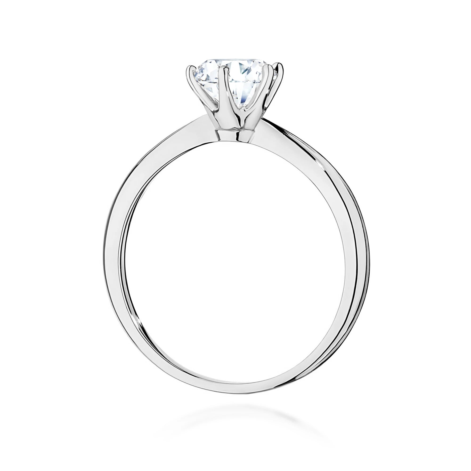 GREMARI 14K (585) White Gold engagement ring with Round 1.00 ct Lab-grown Diamond