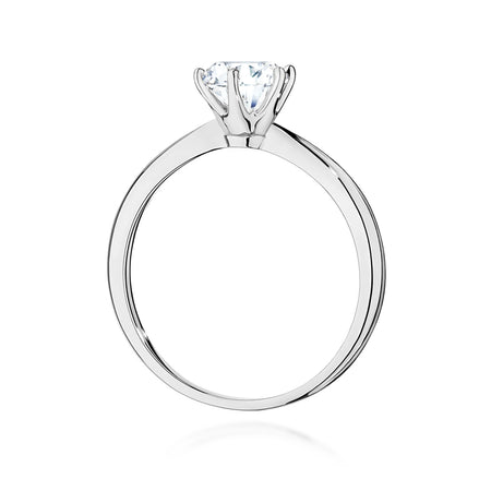 GREMARI 14K (585) White Gold engagement ring with Round 1.00 ct Lab-grown Diamond