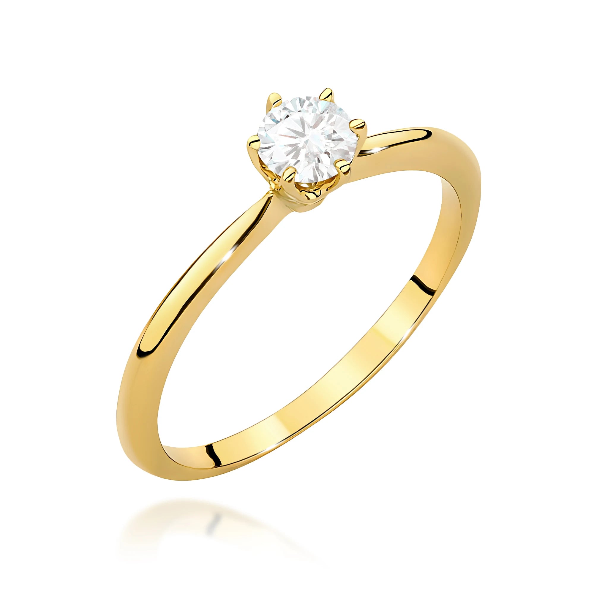GREMARI Yellow Gold engagement ring with Round 0.50 ct Lab-grown Diamond