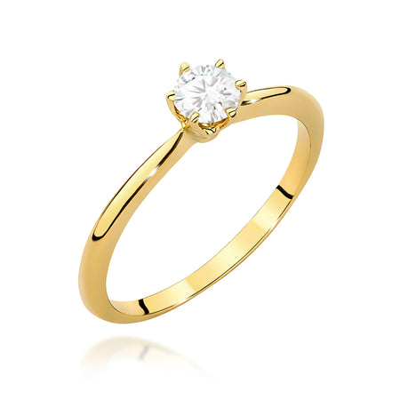 GREMARI Yellow Gold engagement ring with Round 0.50 ct Lab-grown Diamond