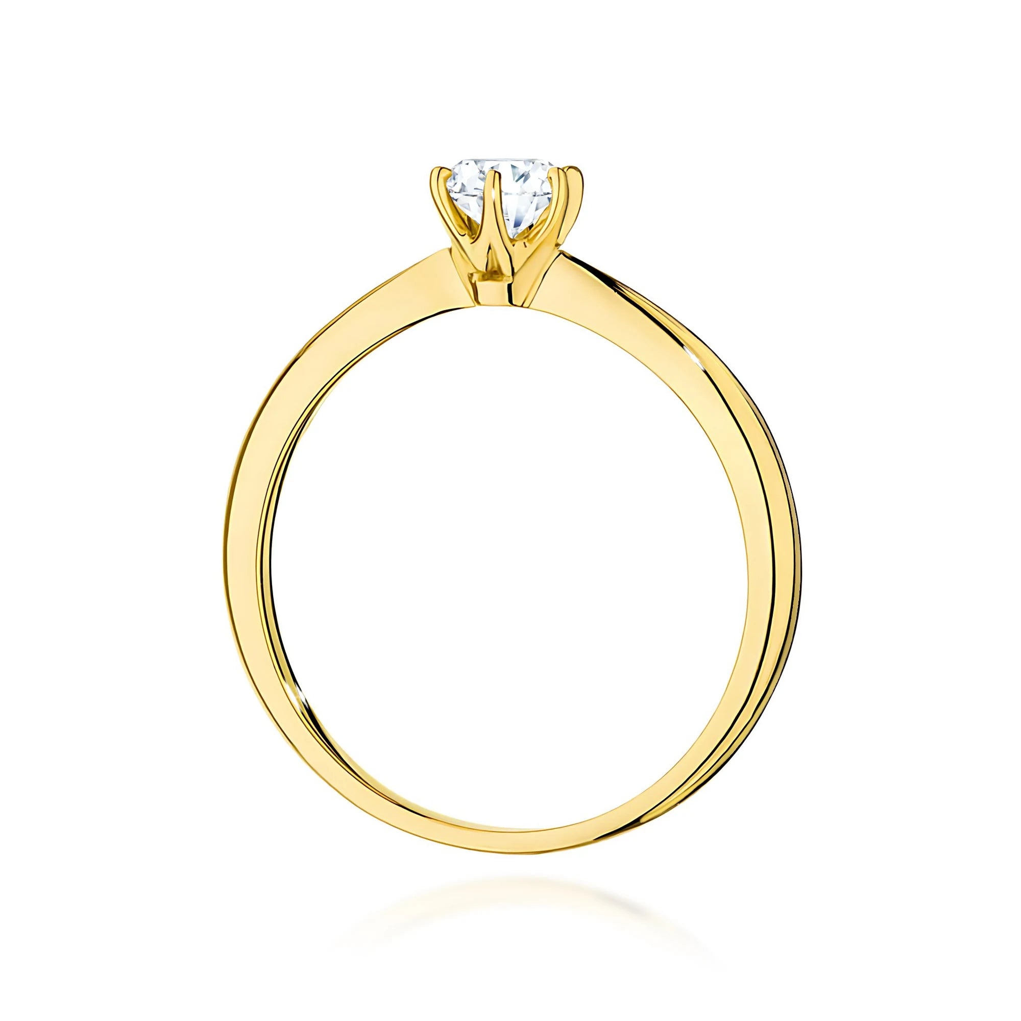 GREMARI 14K (585) Yellow Gold engagement ring with Round 0.50 ct Lab-grown Diamond
