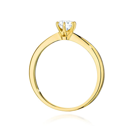 GREMARI 14K (585) Yellow Gold engagement ring with Round 0.50 ct Lab-grown Diamond