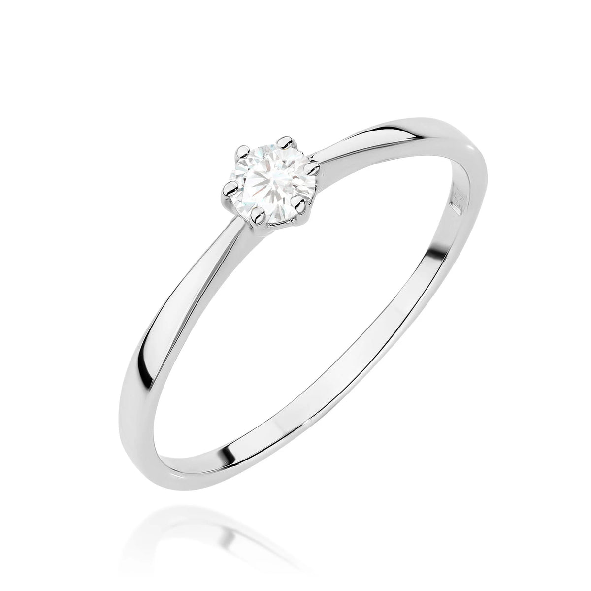 GREMARI White Gold engagement ring with Round 0.15 ct Lab-grown Diamond
