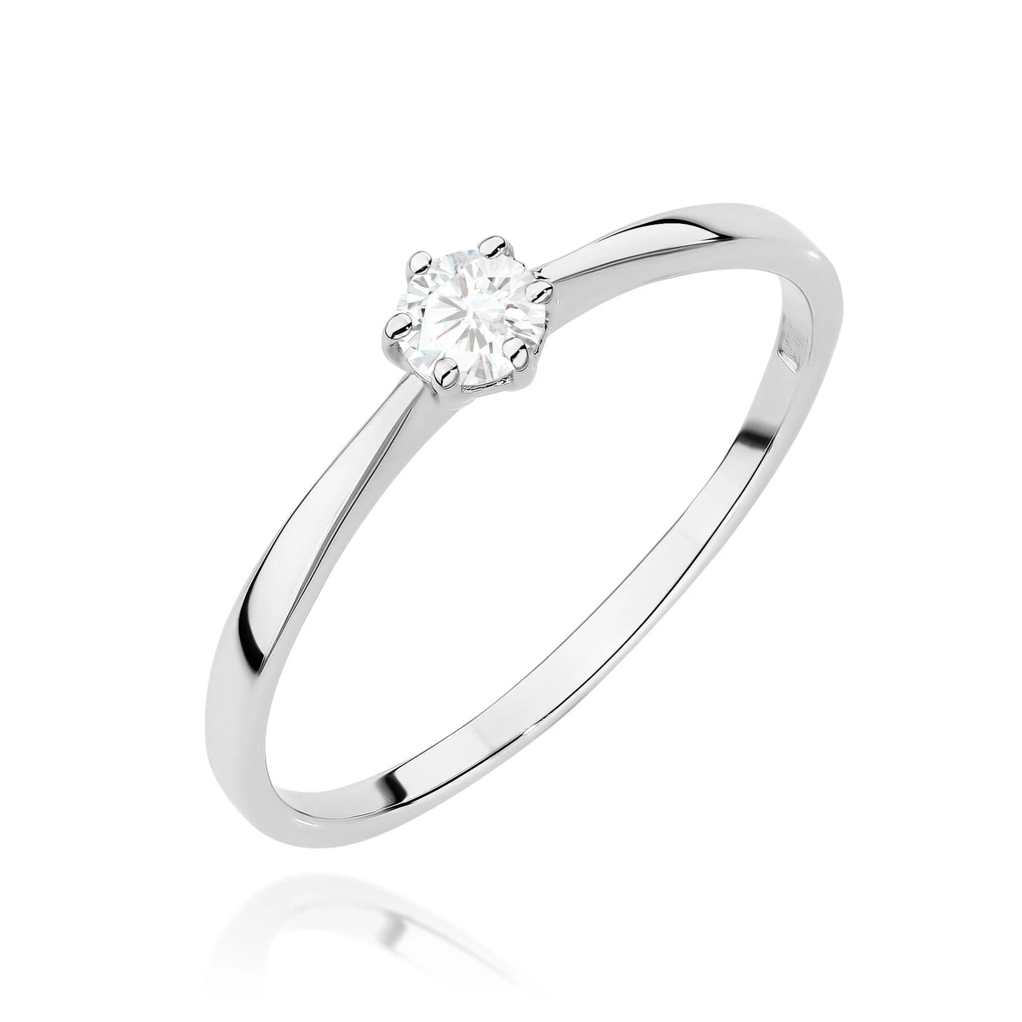 GREMARI White Gold engagement ring with Round 0.15 ct Lab-grown Diamond