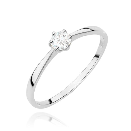 GREMARI White Gold engagement ring with Round 0.20 ct Lab-grown Diamond