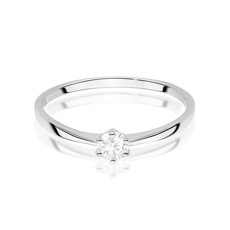 White Gold engagement ring with Round 0.20 ct Lab-grown Diamond by GREMARI, 14K (585) gold