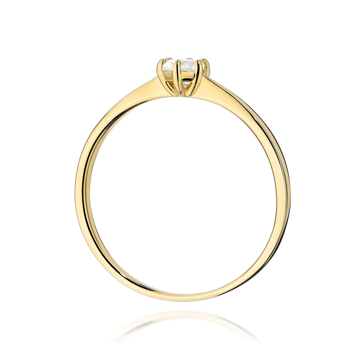 GREMARI 14K (585) Yellow Gold engagement ring with Round 0.20 ct Lab-grown Diamond