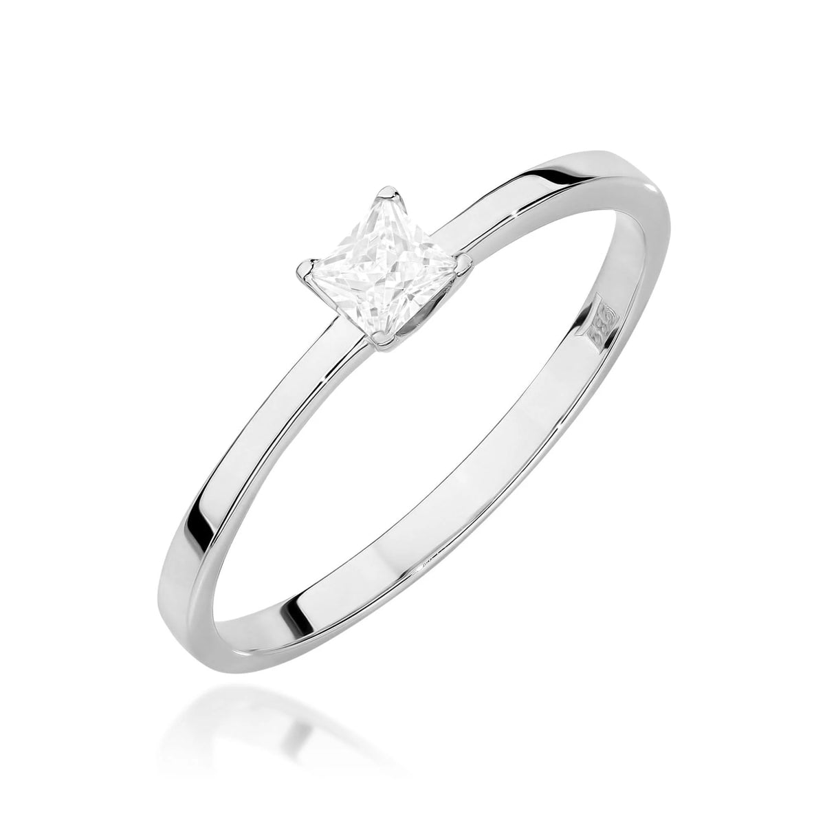 GREMARI White Gold engagement ring with Princess 0.15 ct Lab-grown Diamond