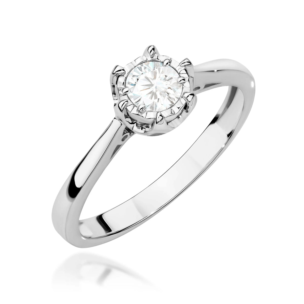 GREMARI White Gold engagement ring with Round 0.25 ct Lab-grown Diamond