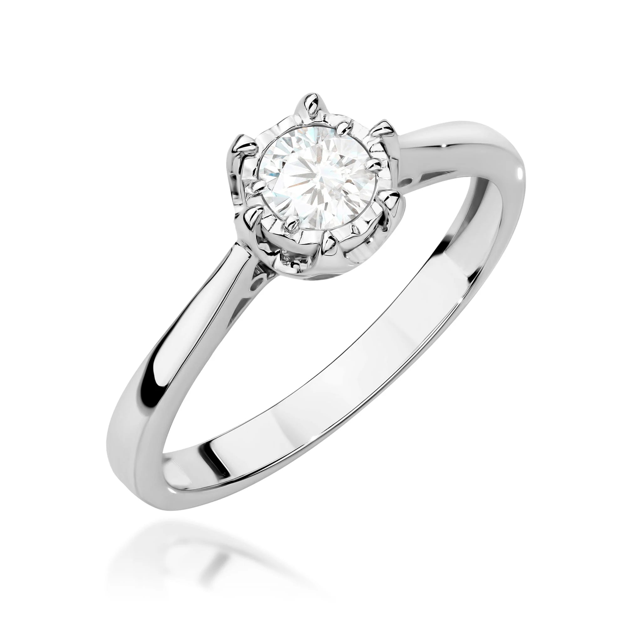 GREMARI White Gold engagement ring with Round 0.25 ct Lab-grown Diamond