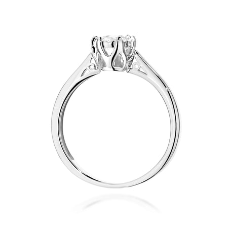 GREMARI 14K (585) White Gold engagement ring with Round 0.25 ct Lab-grown Diamond