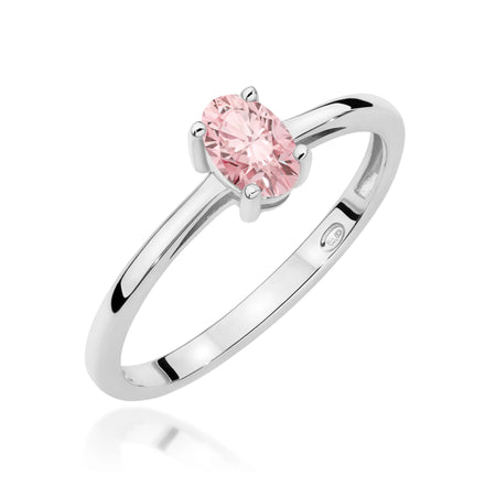 GREMARI White Gold engagement ring with Oval 0.50 ct Lab-grown Diamond