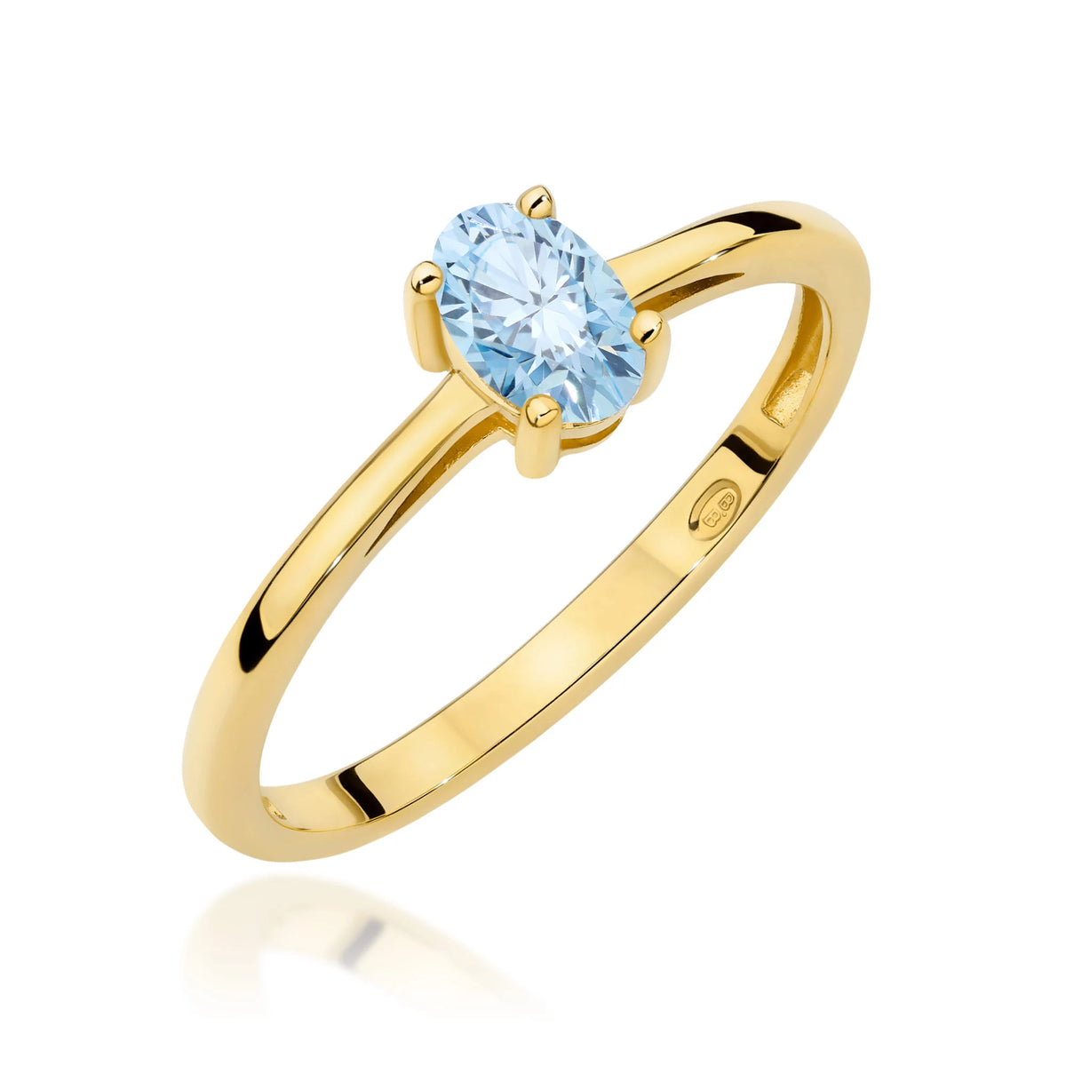 GREMARI Yellow Gold engagement ring with Oval 0.50 ct Lab-grown Diamond