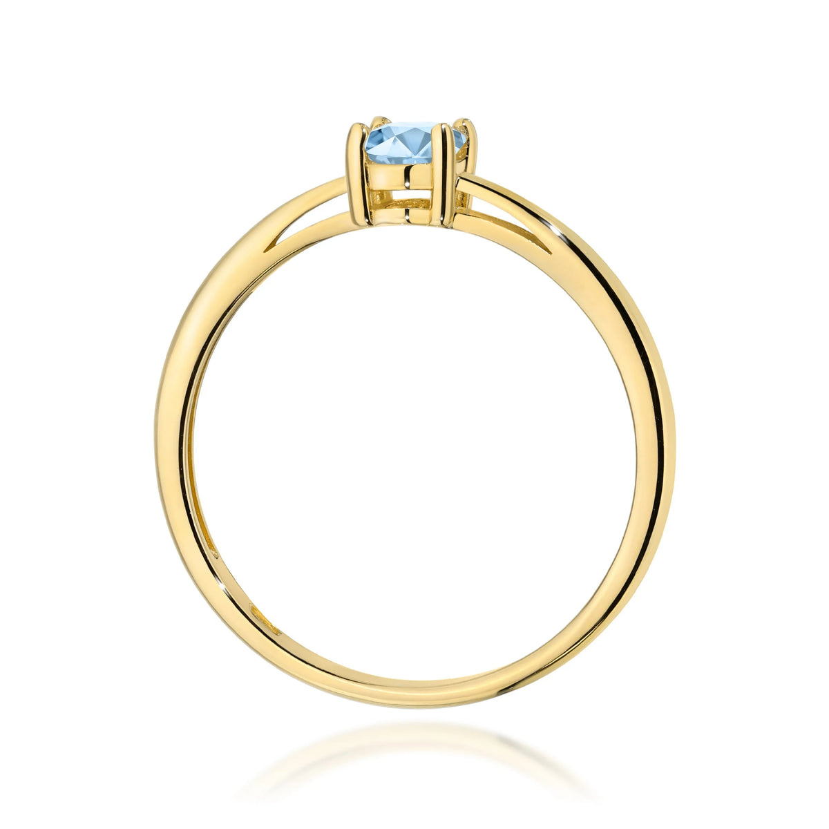 GREMARI 14K (585) Yellow Gold engagement ring with Oval 0.50 ct Lab-grown Diamond