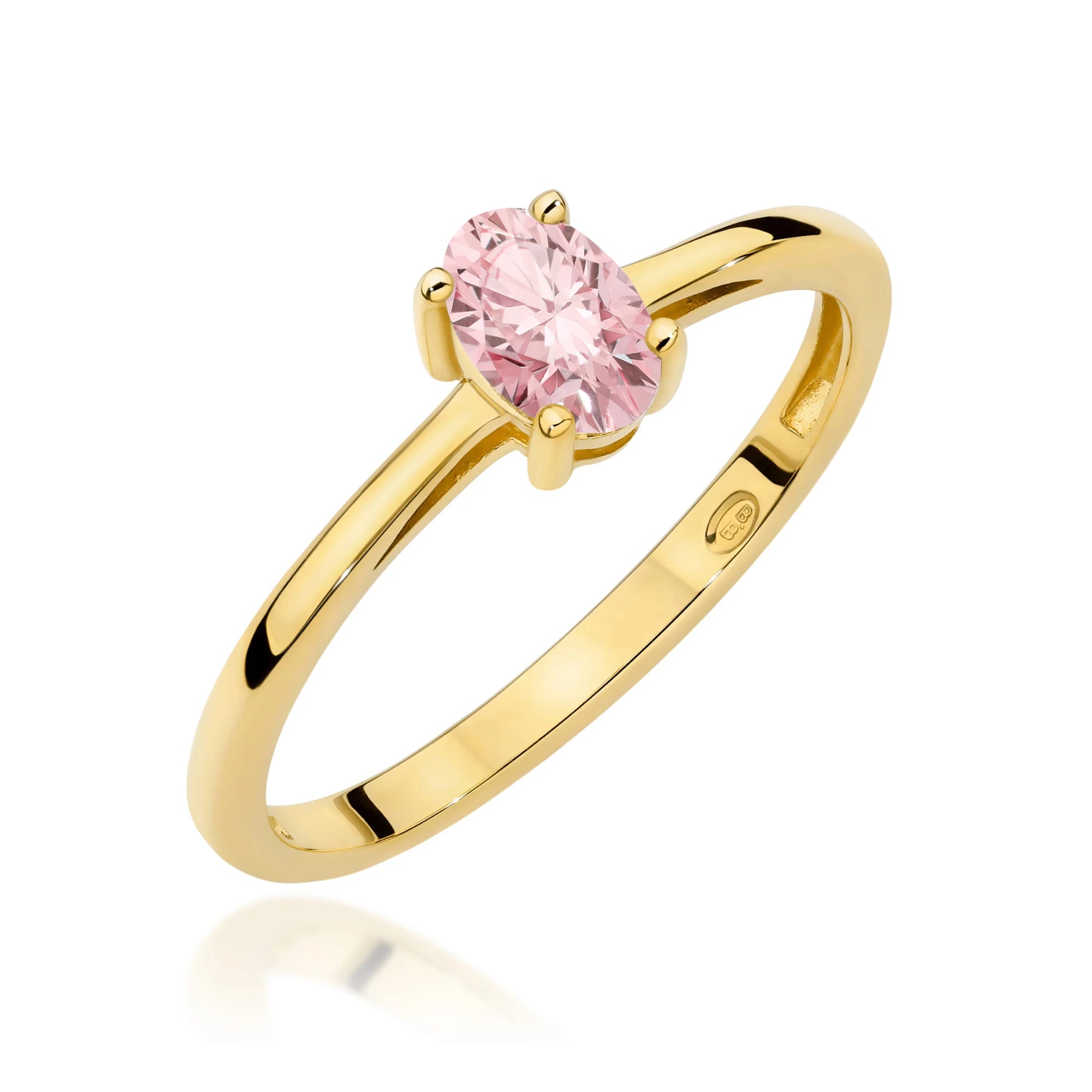 GREMARI Yellow Gold engagement ring with Oval 0.50 ct Lab-grown Diamond