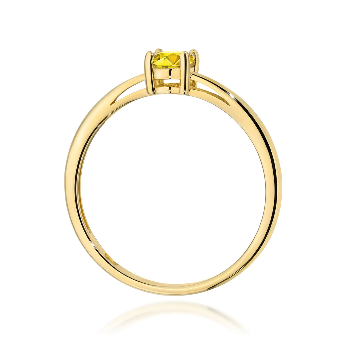 GREMARI 14K (585) Yellow Gold engagement ring with Oval 0.50 ct Lab-grown Diamond