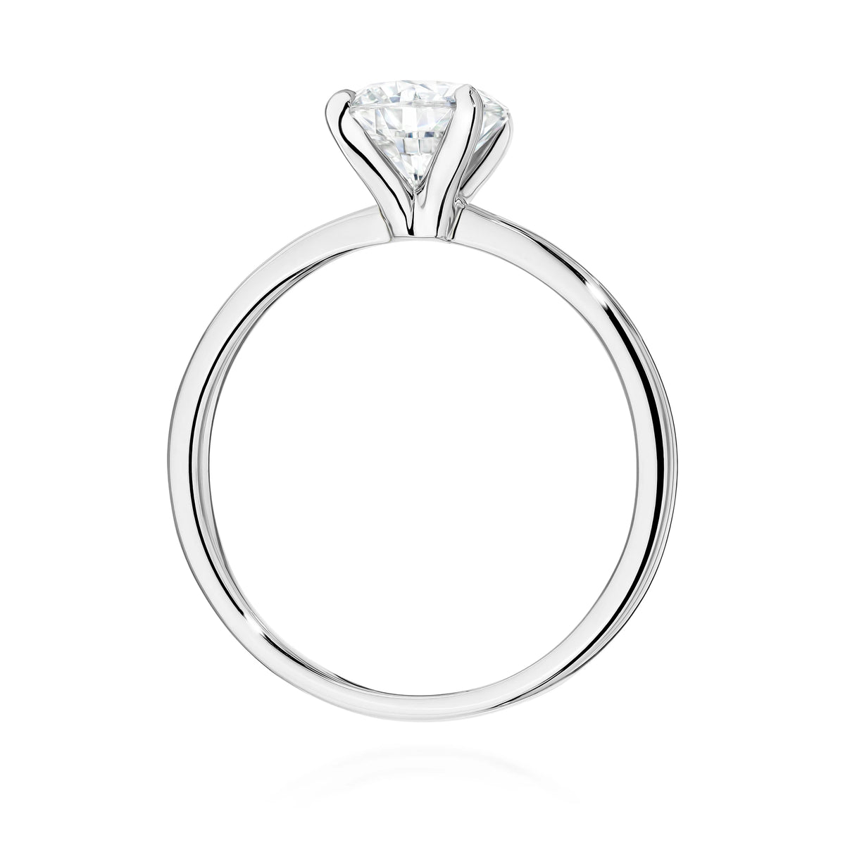 Prsteň z bieleho zlata – lab-grown diamant Round/Brilliant s hmotnosťou 1,50 ct