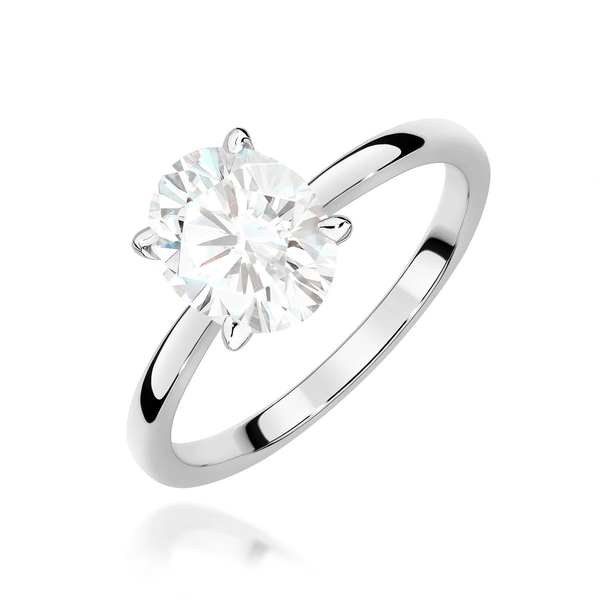 GREMARI White Gold engagement ring with Oval 1.00 ct Lab-grown Diamond