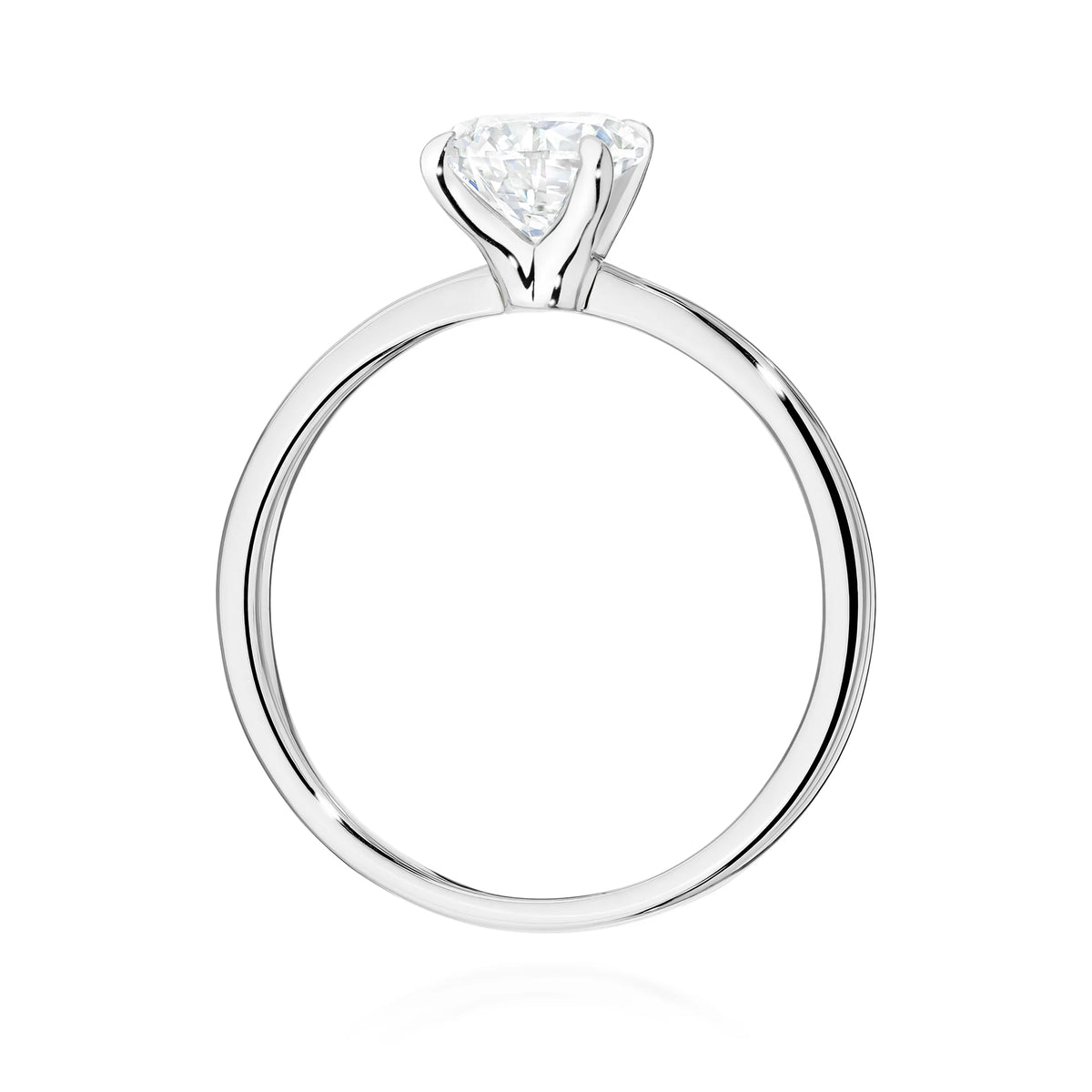 GREMARI 14K (585) White Gold engagement ring with Pear 1.00 ct Lab-grown Diamond