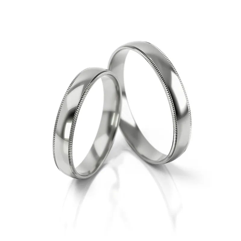 Svadobné obrúčky z bieleho zlata 4 mm