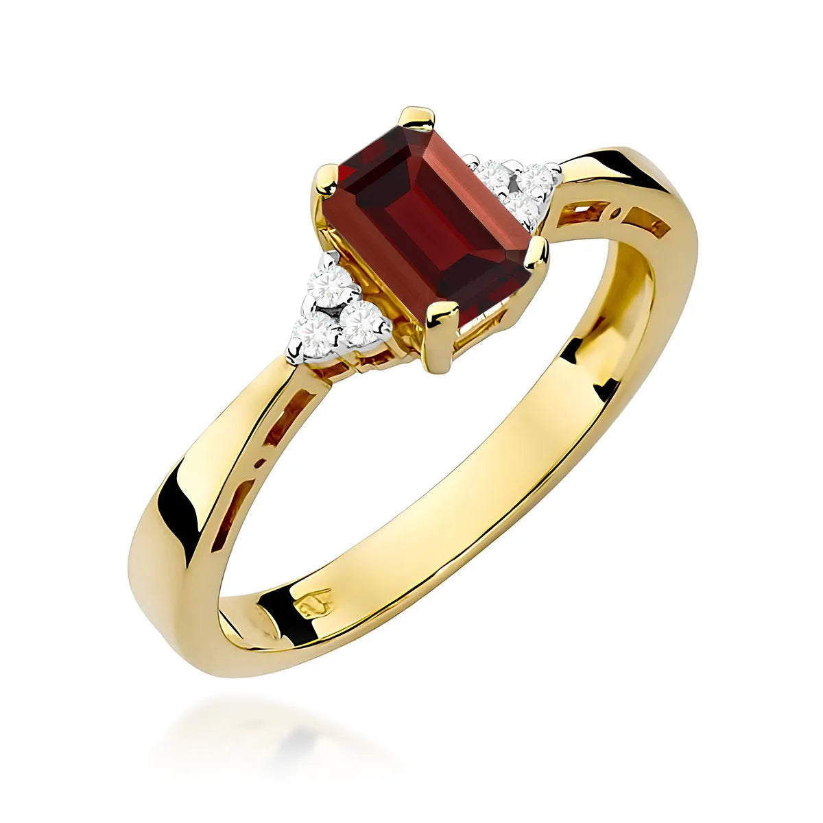 zlatý prsteň s topásom 0,65 ct a diamantmi - kópia