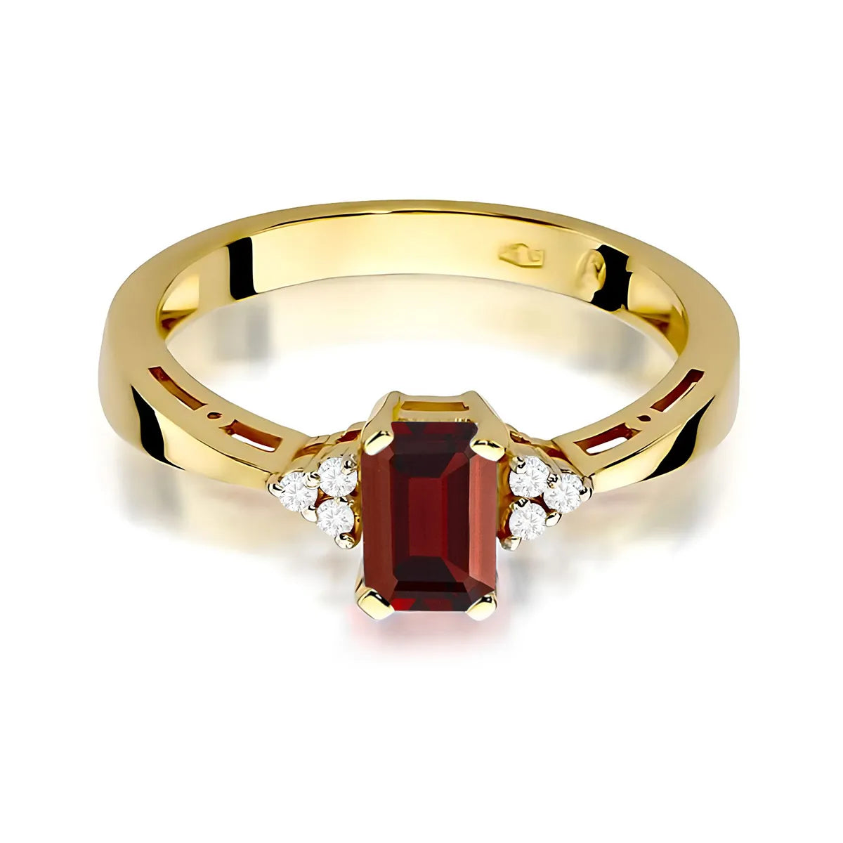 zlatý prsteň s topásom 0,65 ct a diamantmi - kópia