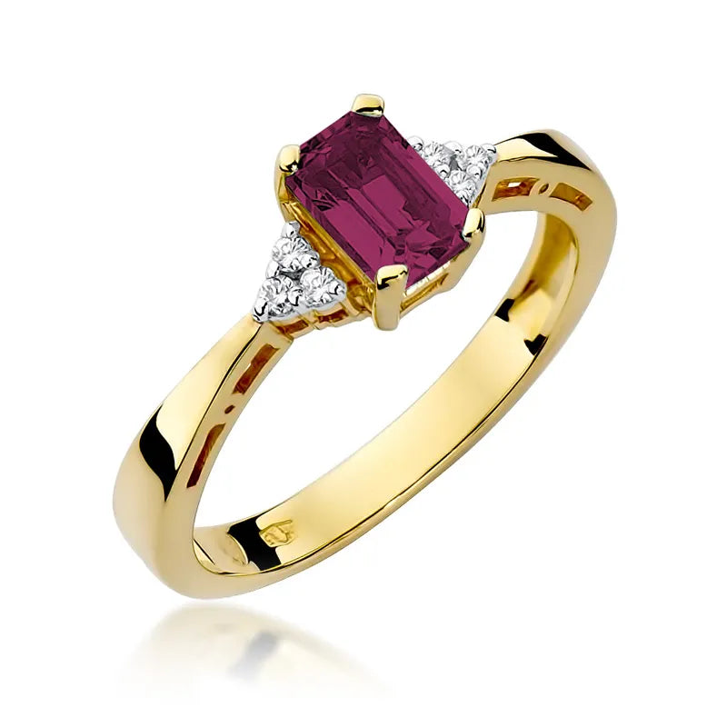 zlatý prsteň s 0,80 ct rubínom a diamantmi w0002-rur-01