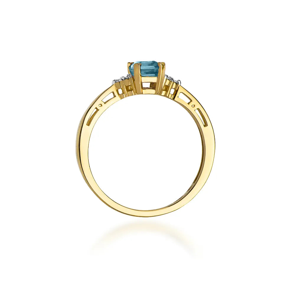 zlatý prsteň s topásom 0,65 ct a diamantmi w0002-tob-01