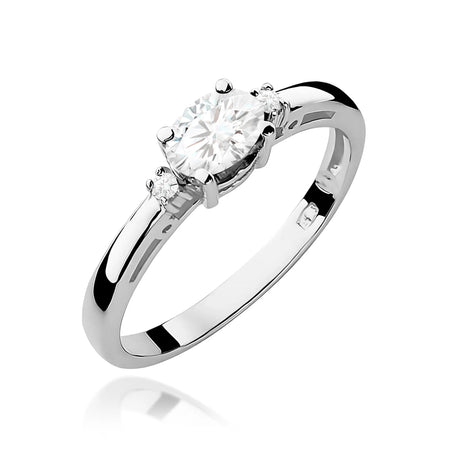 Zásnubný prsteň s diamantmi Lab-grown v 585 bielom zlate