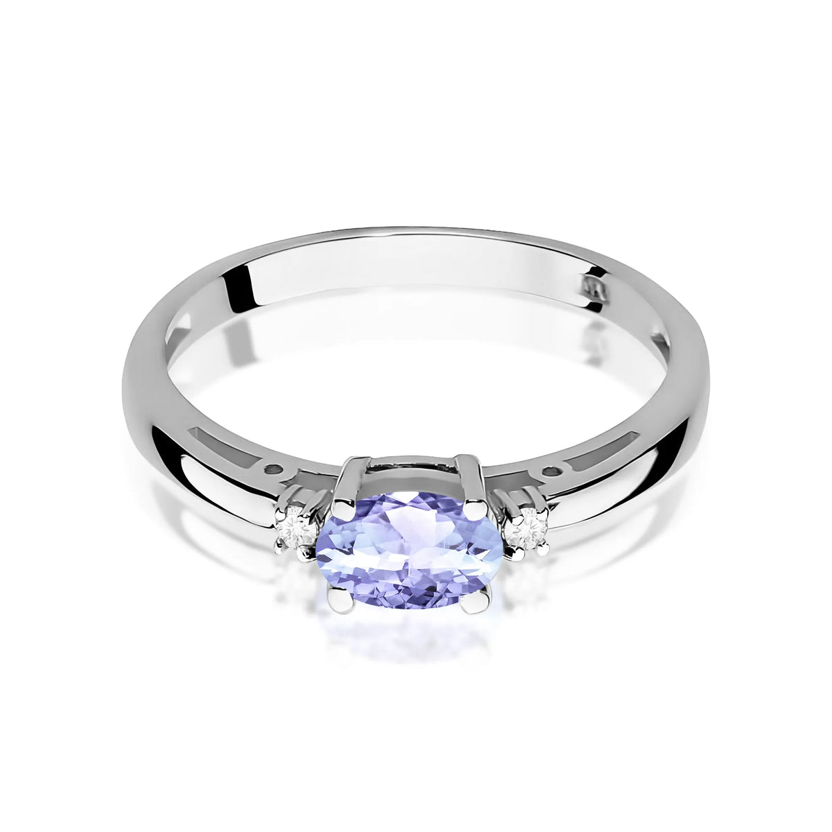 zlatý prsteň s 0,40 ct tanzanitom a 0,029 ct diamantmi w0006-tap-01