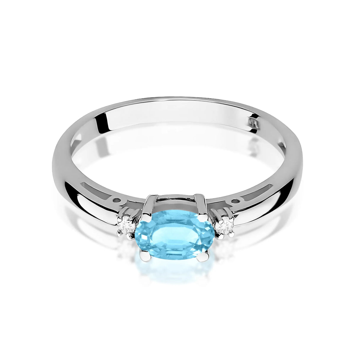 zlatý prsteň s topásom 0,50 ct a diamantmi 0,029 ct w0006-tob-01