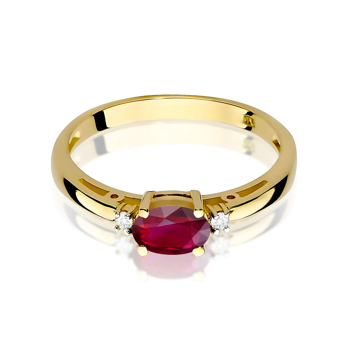 zlatý prsteň s 0,60 ct rubínom a 0,029 ct diamantmi w0006-rur-01