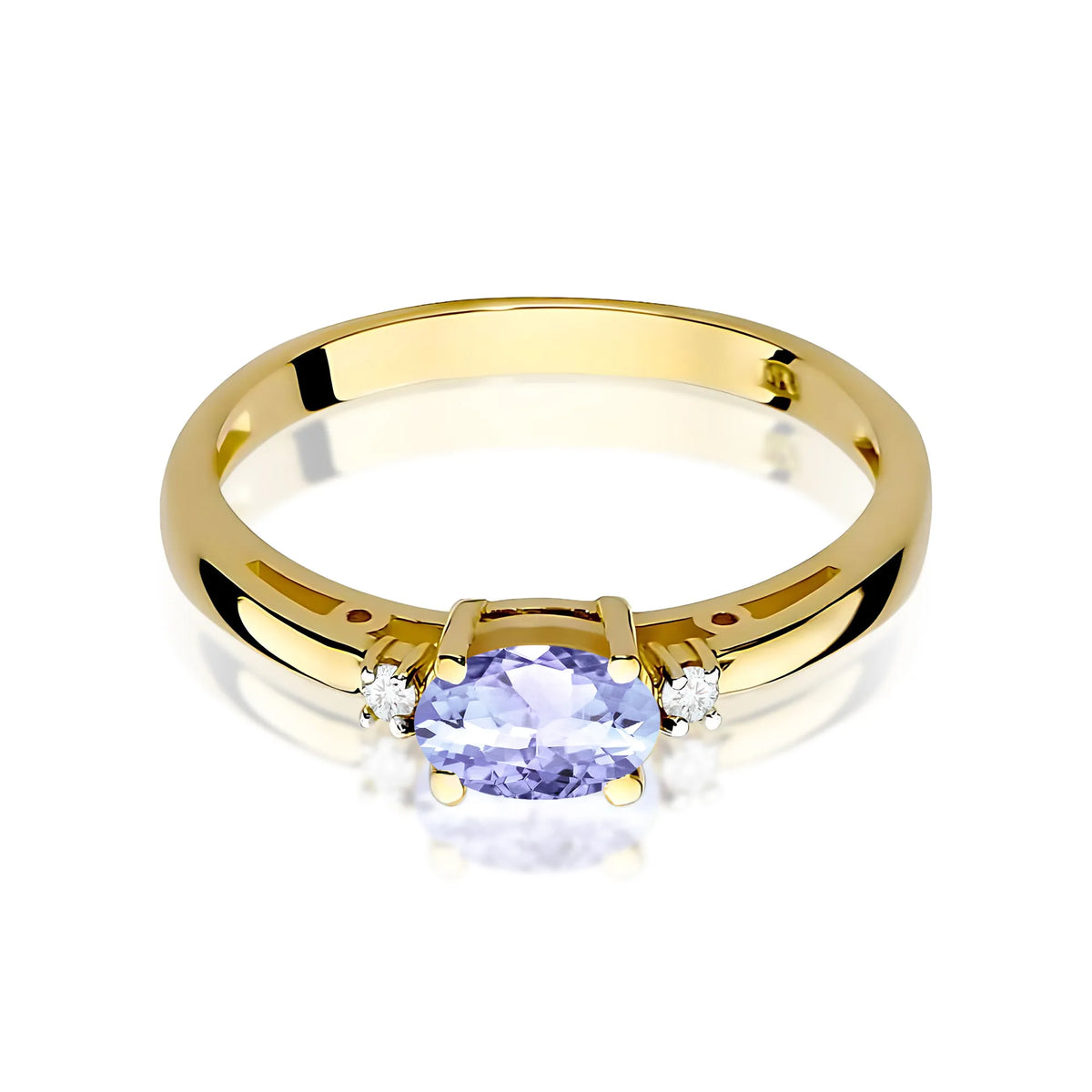 zlatý prsteň s 0,40 ct tanzanitom a 0,029 ct diamantmi w0006-tap-01