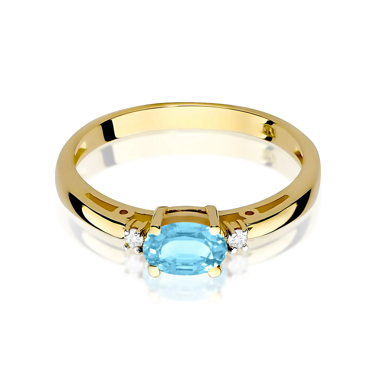 zlatý prsteň s topásom 0,50 ct a diamantmi 0,029 ct w0006-tob-01