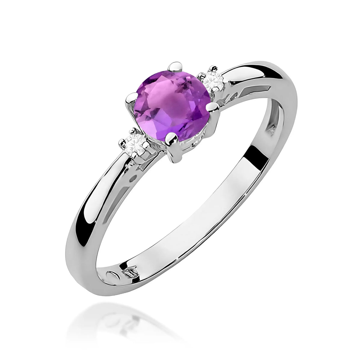 zlatý prsteň s 0,50 ct ametystom a diamantmi w0010-amv-01