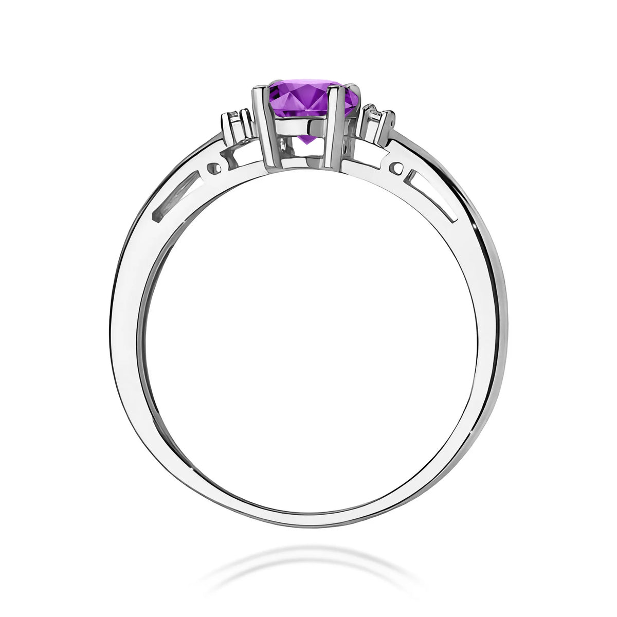 zlatý prsteň s 0,50 ct ametystom a diamantmi w0010-amv-01