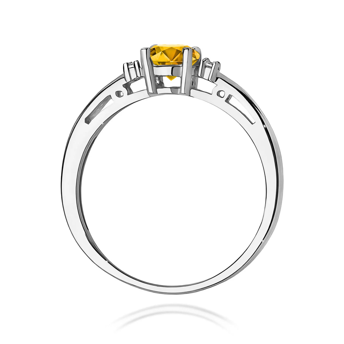 zlatý prsteň s 0,50 ct citrínom a diamantmi w0010-ciy-01