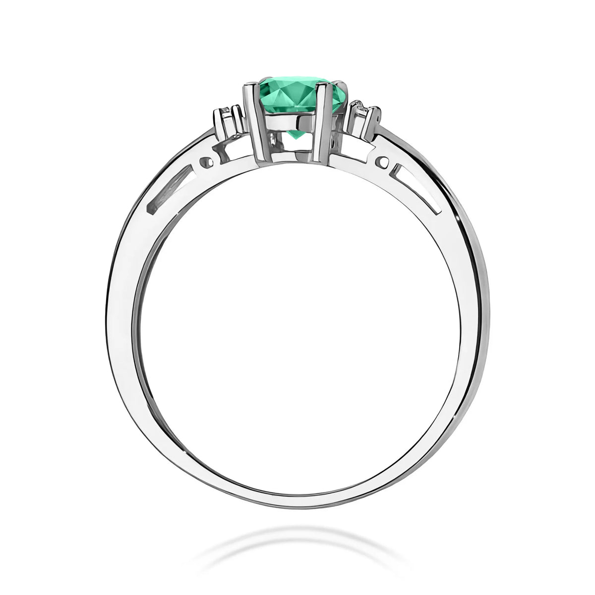 zlatý prsteň s 0,50 ct smaragdom a diamantmi w0010-emg-01