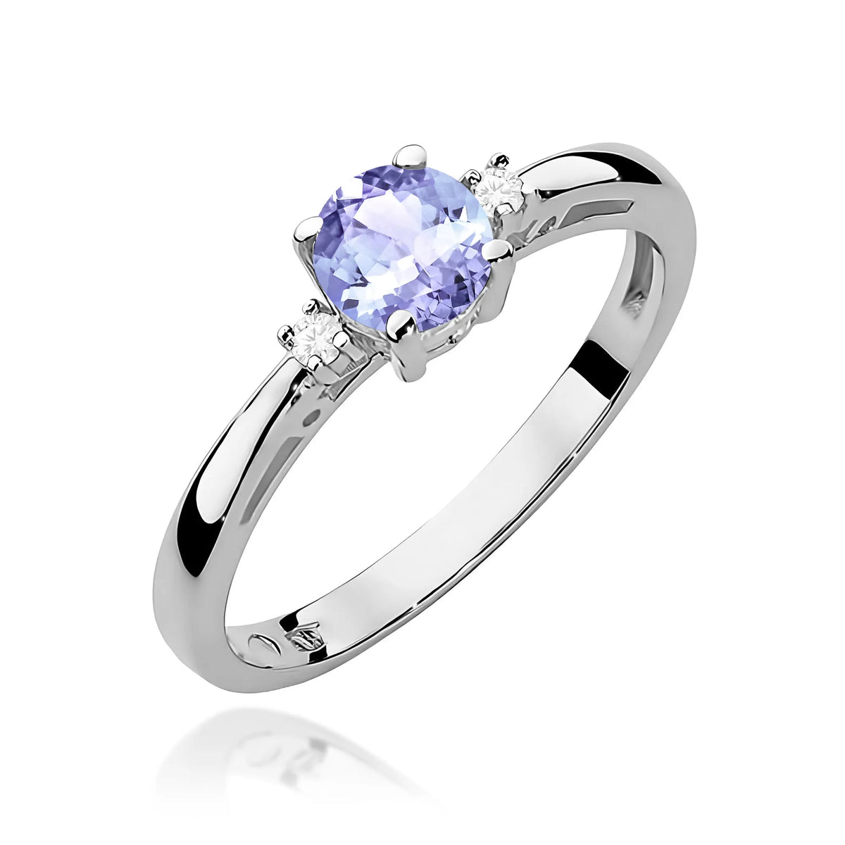 zlatý prsteň s 0,50 ct tanzanitom a diamantmi w0010-tap-01