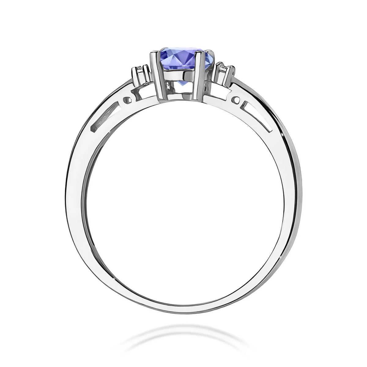 zlatý prsteň s 0,50 ct tanzanitom a diamantmi w0010-tap-01