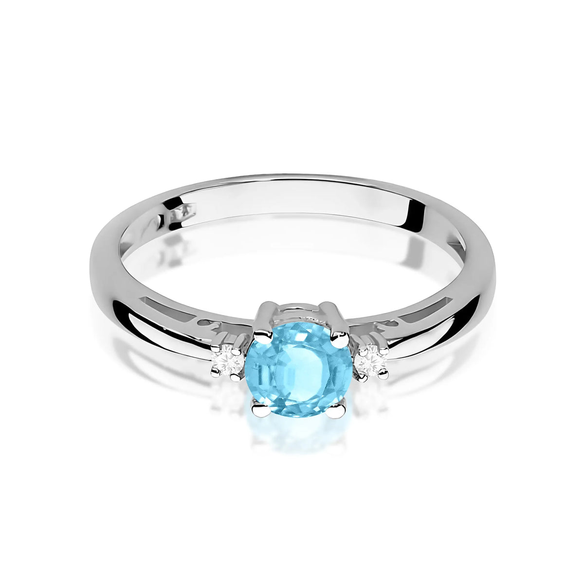 zlatý prsteň s topásom 0,50 ct a diamantmi w0010-tob-01