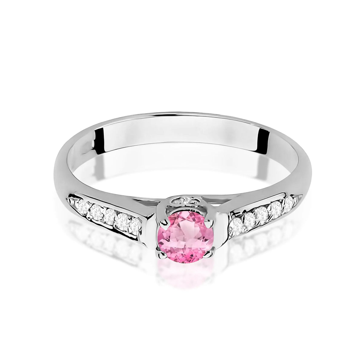 zlatý prsteň s 0,30 ct ružovým topásom a 0,103 ct diamantmi w0016-top-01
