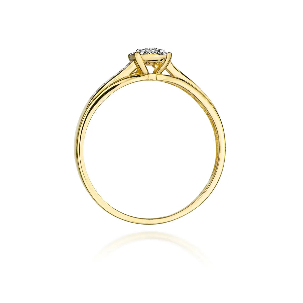 zlatý prsteň s diamantmi 0,04 ct a 0,09 ct w0034-diw-01