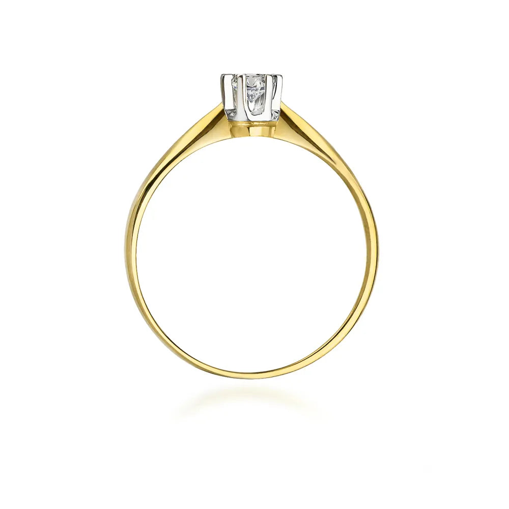 zlatý prsteň s diamantom 0,10 ct w0036-diw-01