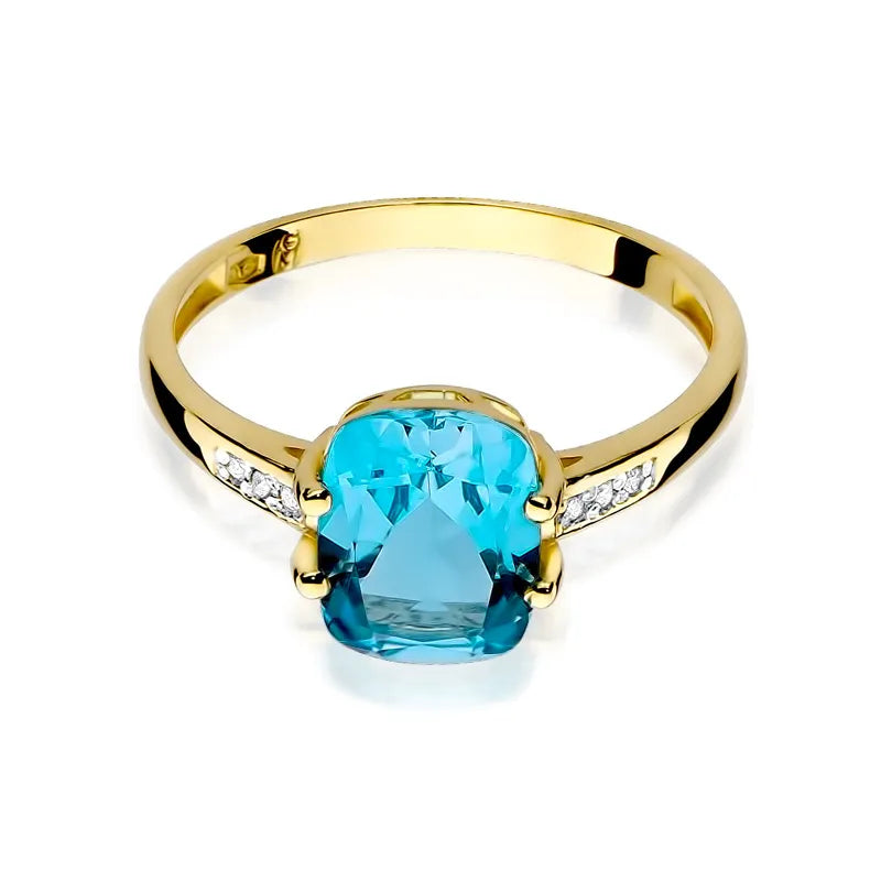 zlatý prsteň s 2,40 ct topásom a 0,03 ct diamantmi w0038-tob-01