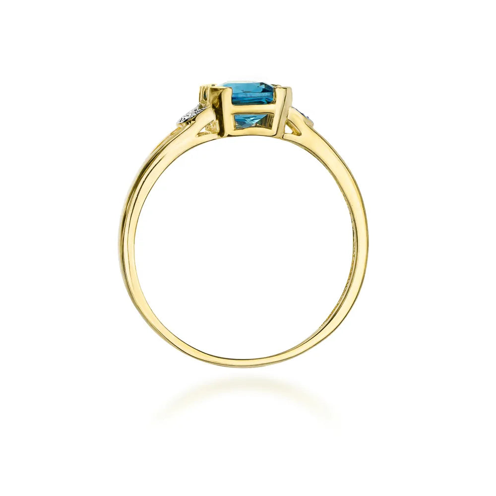 zlatý prsteň s 1,10 ct topásom a 0,01 ct diamantmi w0040-tob-01