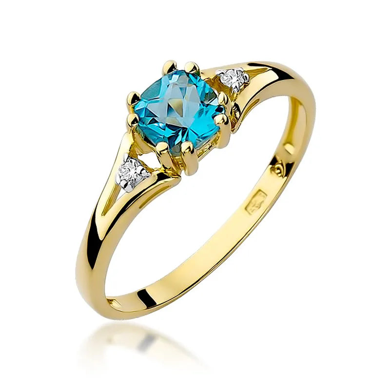 zlatý prsteň s topásom 0,70 ct a diamantmi 0,029 ct w0044-tob-01