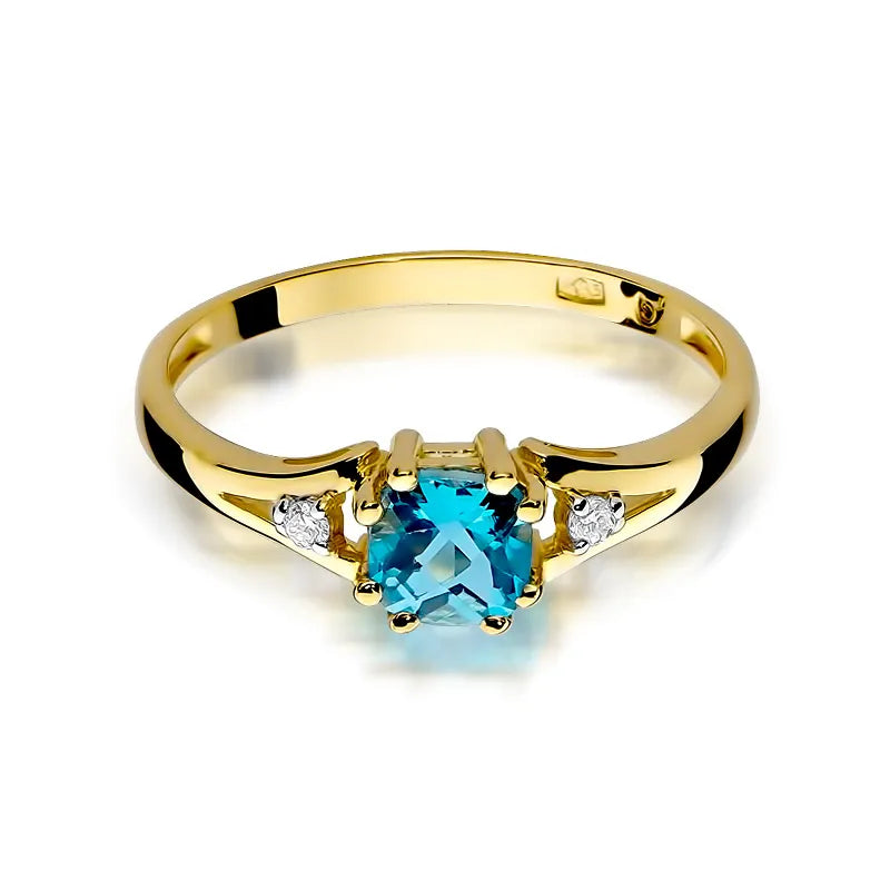 zlatý prsteň s topásom 0,70 ct a diamantmi 0,029 ct w0044-tob-01
